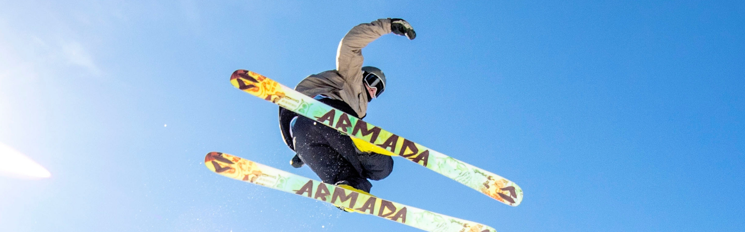 Skier Hits Terrain Park Feature at Big Boulder