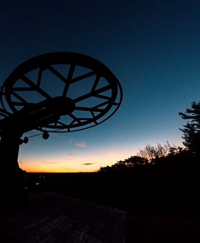 Silhouette of Chairlift at Sunset at Big Boulder
