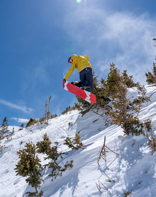 Snowboarder at Breck