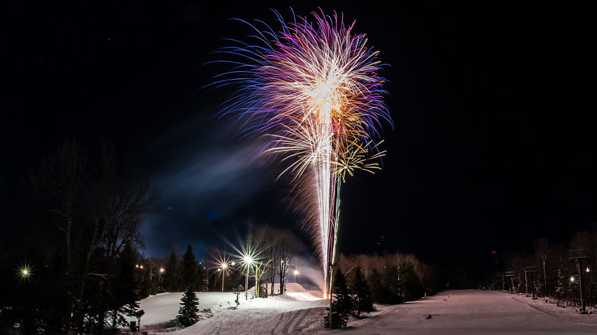 Fireworks on Mountain at Big Boulder