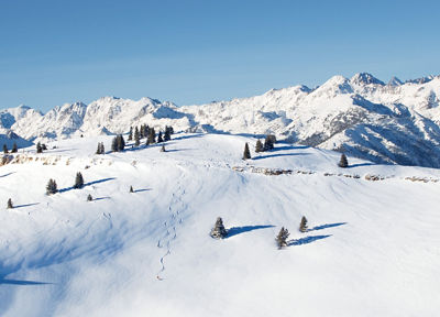 Winter Aerial Scenic In Vail, CO.