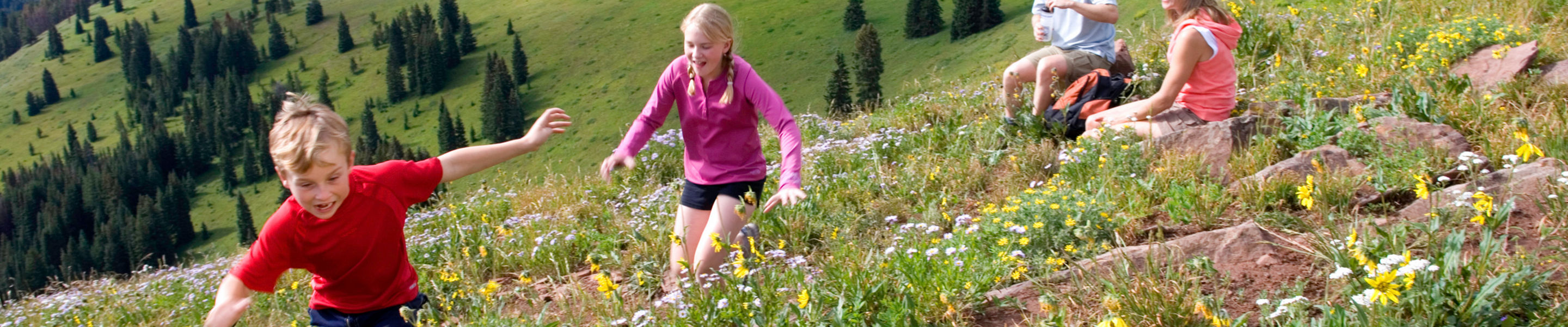 Hiking in the summertime in Vail, CO.