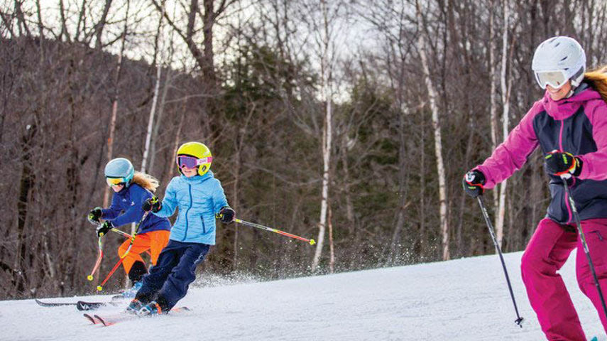 Family Skis Together at Attitash