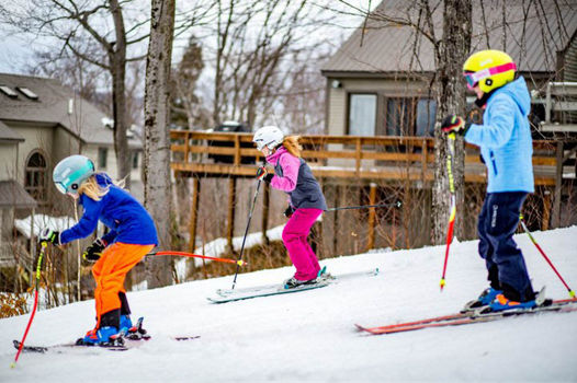 Family Skis Together at Attitash