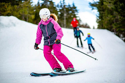 Family Skis Together at Attitash
