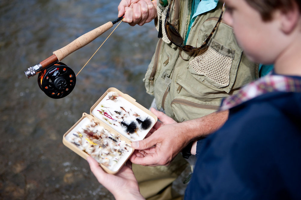 Father and Son Fish In Keystone, CO.