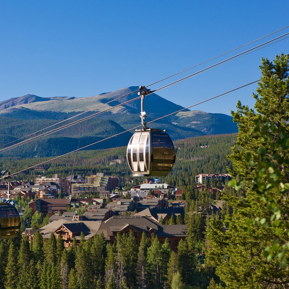 Gondola From One Ski Hill Place Hotel In Breckenridge, CO.