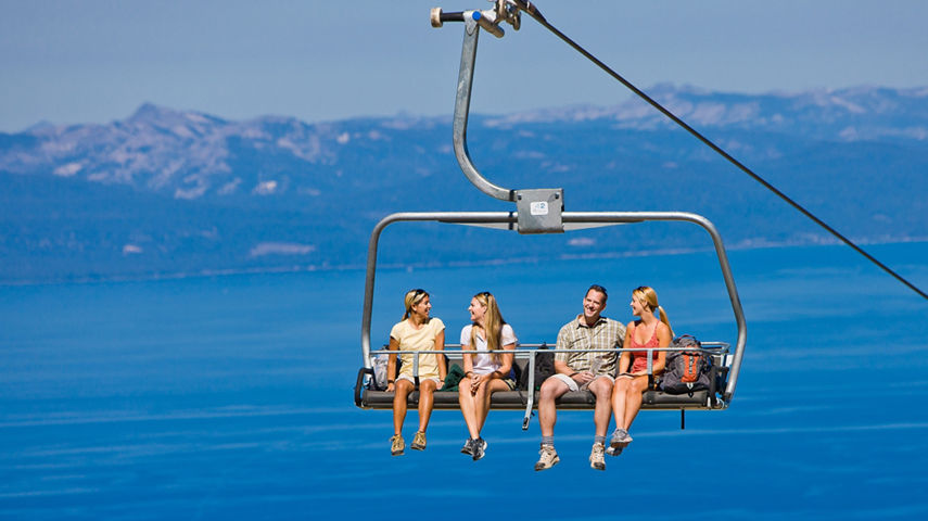 Chairlift to Mid Station In Heavenly, CA.