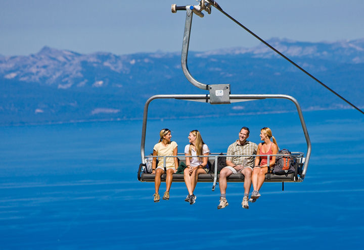 Chairlift to Mid Station In Heavenly, CA.