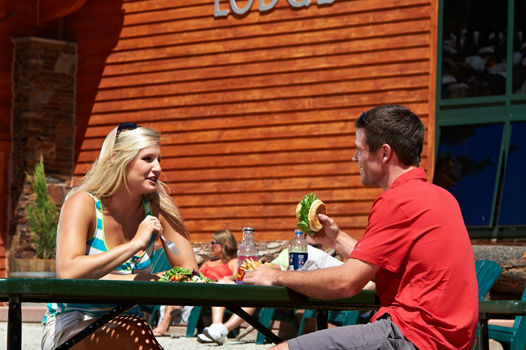 Lunch at Mid-Mountain Tamarack Lodge In Heavenly, CA.