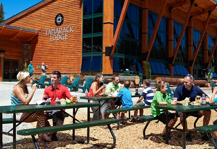 Lunch at Mid-Mountain Tamarack Lodge In Heavenly, CA.