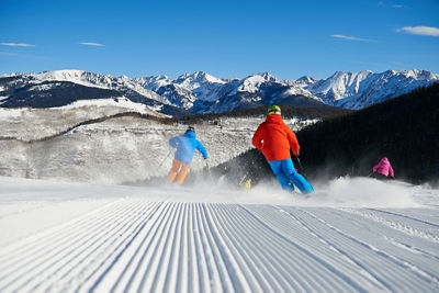 Groomed Skiing in Vail, CO.