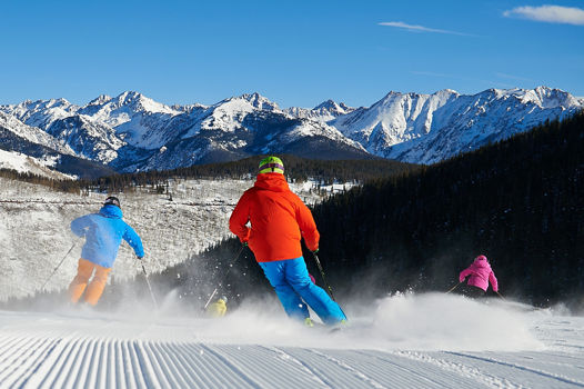 Groomed Skiing in Vail, CO.