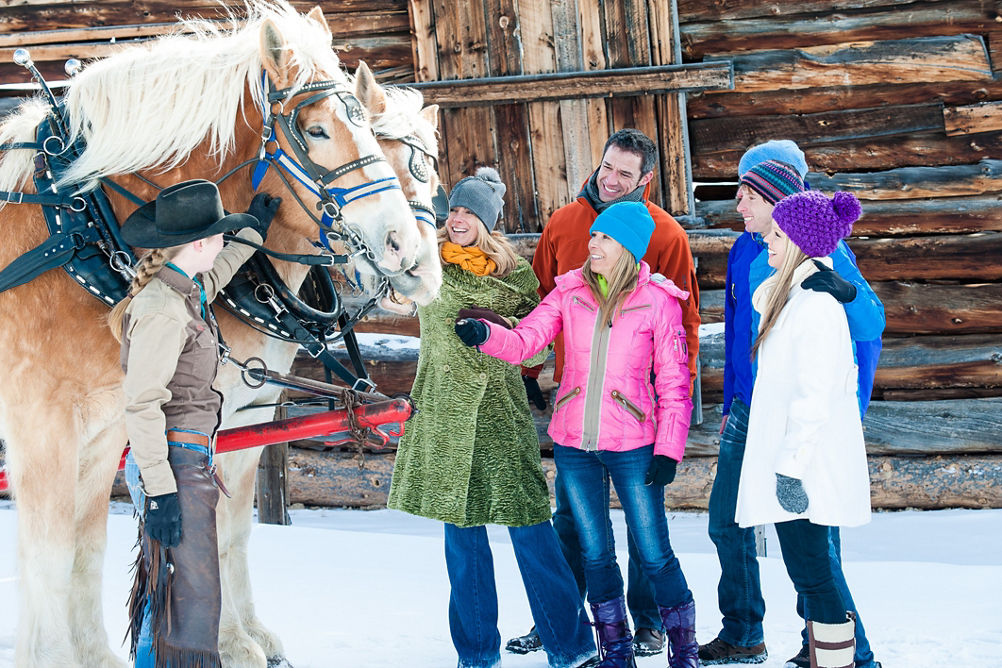 Winter Sleigh Ride in Keystone, CO.