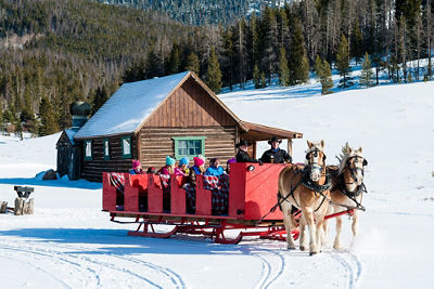 Winter Sleigh Ride in Keystone, CO.