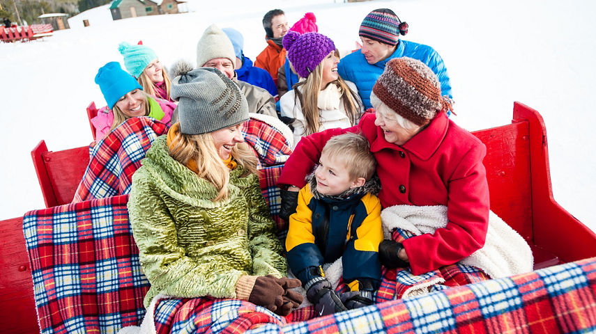 Winter Sleigh Ride in Keystone, CO.