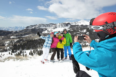 Family Skiing in Park City Mountain Resort, UT.