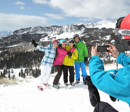 Family Skiing in Park City Mountain Resort, UT.