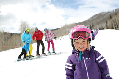 Family Skiing in Park City Mountain Resort, UT.