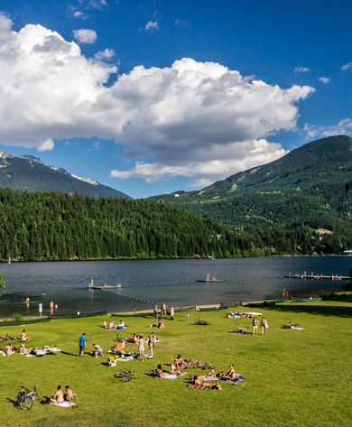 Whistler - Swimming and relaxing at Rainbow Park