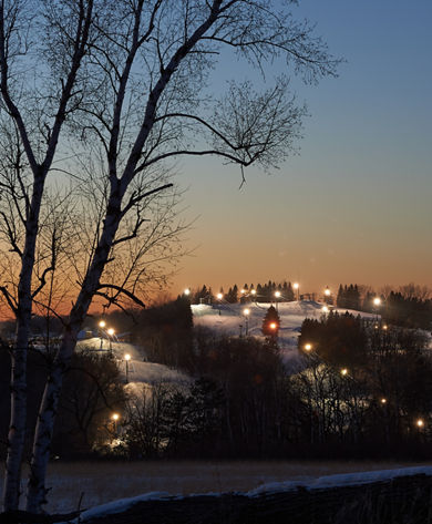 Night Time Lights in Afton Alps, MN