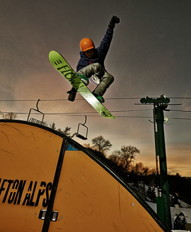 Terrain Park In Afton Alps, MN.