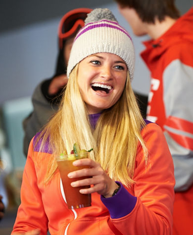 College Kids Enjoying Apres In Paul's Pub In Afton Alps, MN