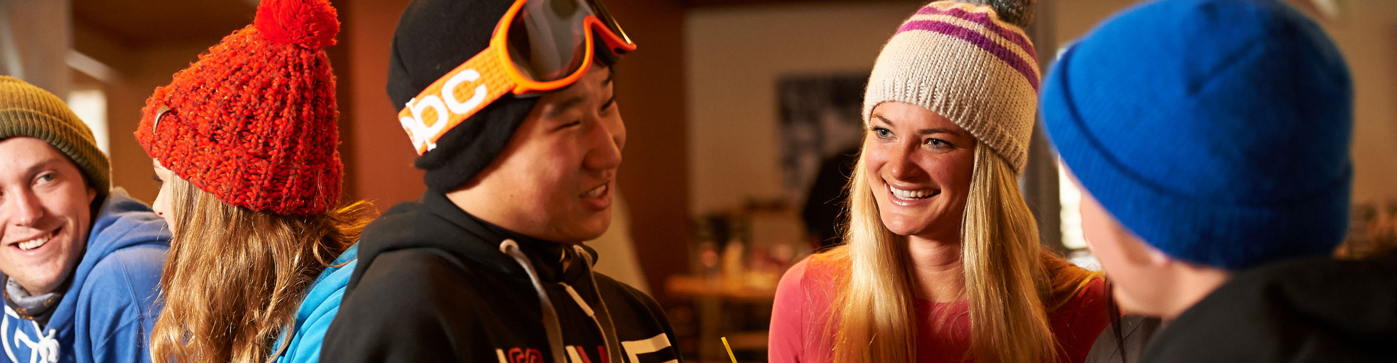 College Kids Enjoying Apres In Paul's Pub In Afton Alps, MN