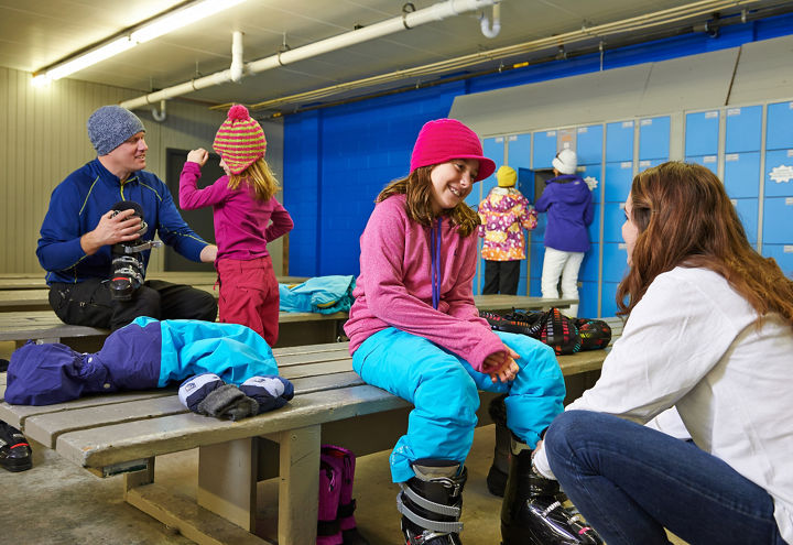 People being helped at the Ticket and Rental Shop in Mt. Brighton, MI.