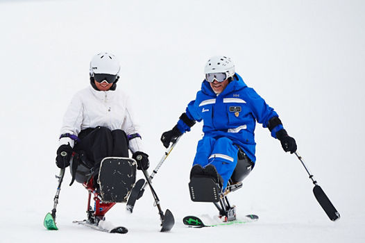 Adaptive Ski Program in Mt. Brighton, MI.