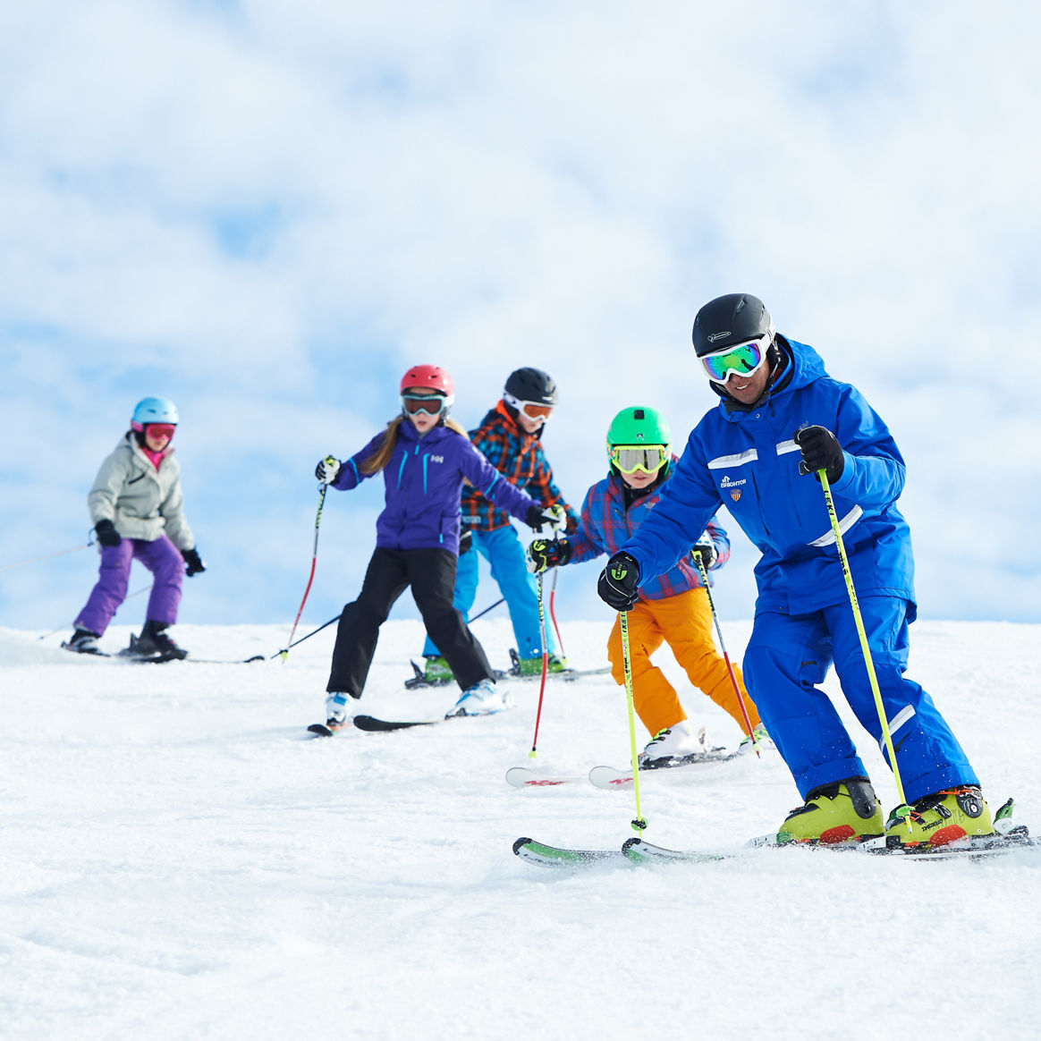Children's Ski School in Mt. Brighton, MI.