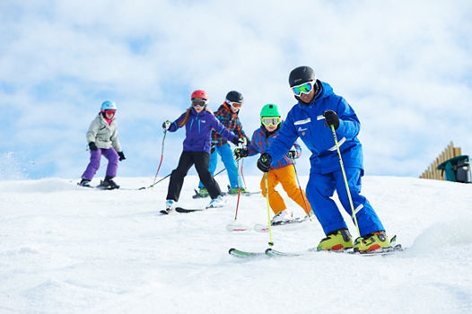 Children's Ski School in Mt. Brighton, MI.
