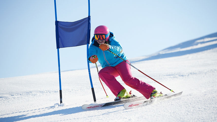 Kids Ski Racing in Mt. Brighton, MI.