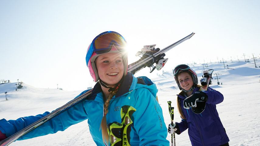 Family Enjoys Ski Day in Mt. Brighton, MI.