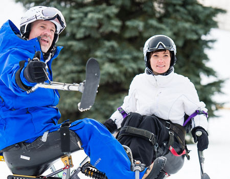 Adaptive Ski Program in Mt. Brighton, MI.