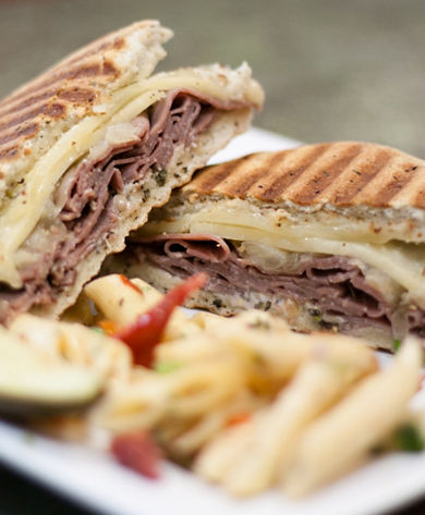 Panini and Pasta Salad at Restaurant at Mount Snow
