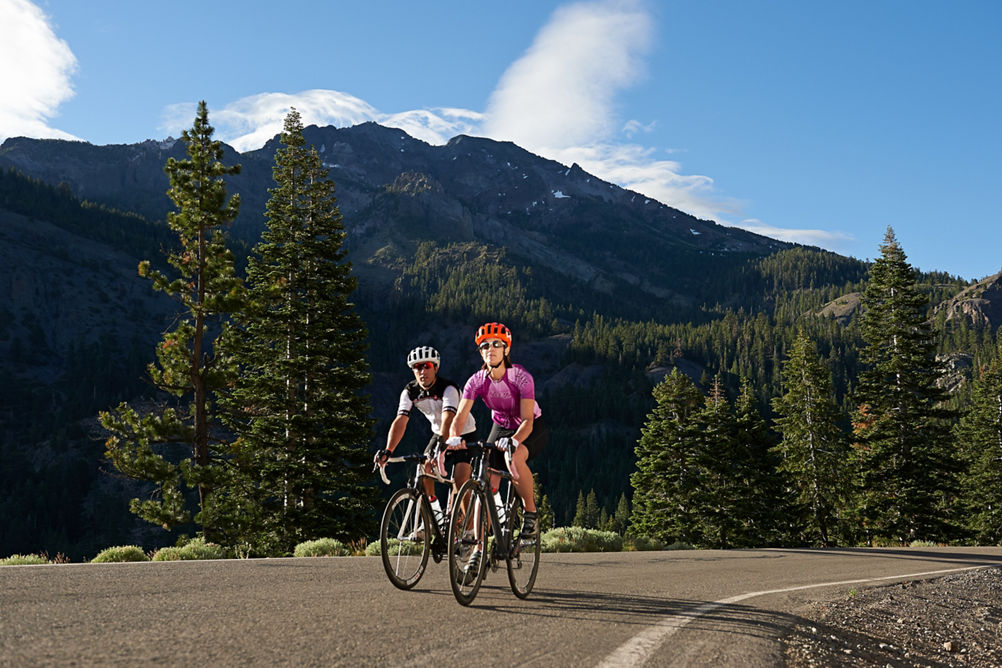 Couple Biking in Kirkwood, CA.