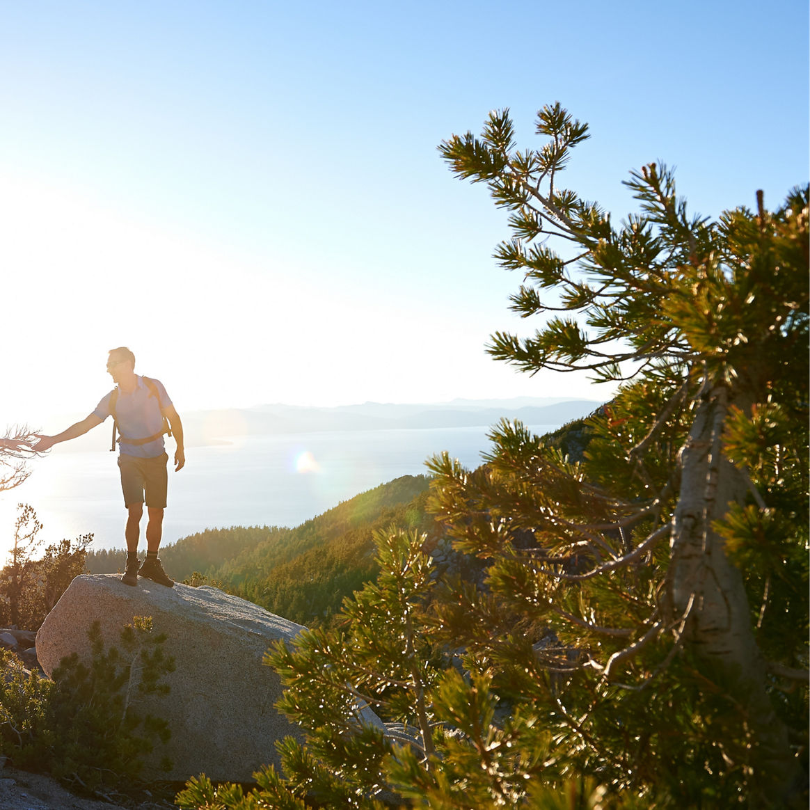 Family Hiking in Heavenly, CA.