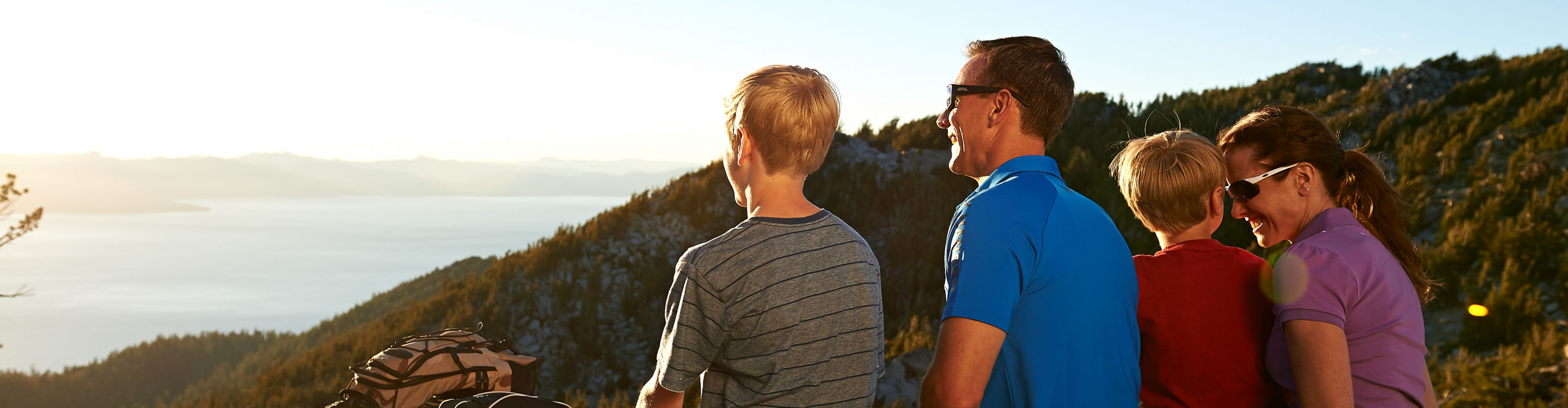 Family Hiking in Heavenly, CA.