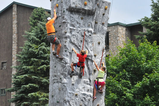 Family Enjoying Rock Climbing at Seven Springs