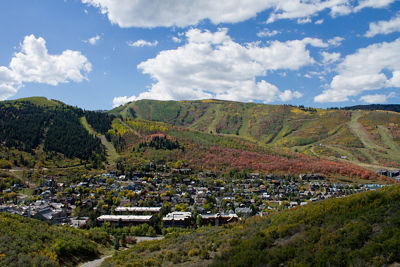 Overview view of Park City Mountain Resort, UT.