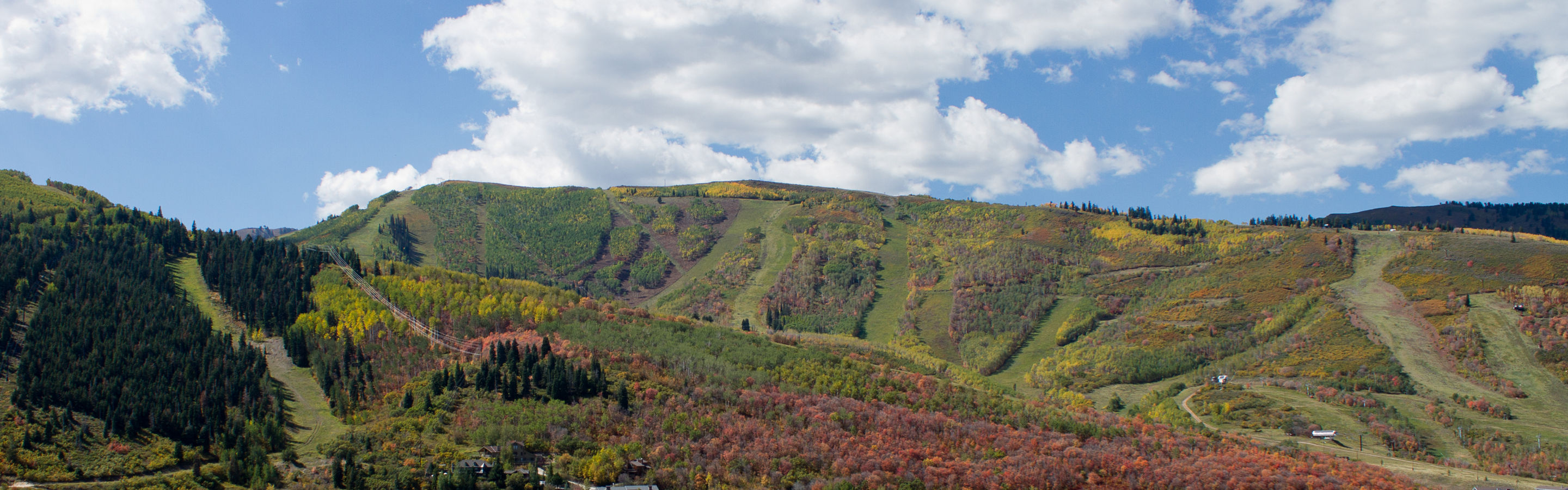 Overview view of Park City Mountain Resort, UT.