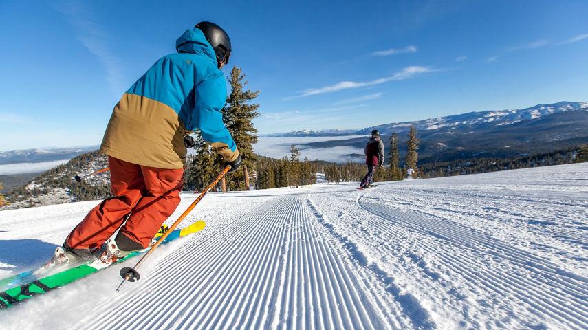 Fresh Snow on Bluebird Day in Northstar, CA.