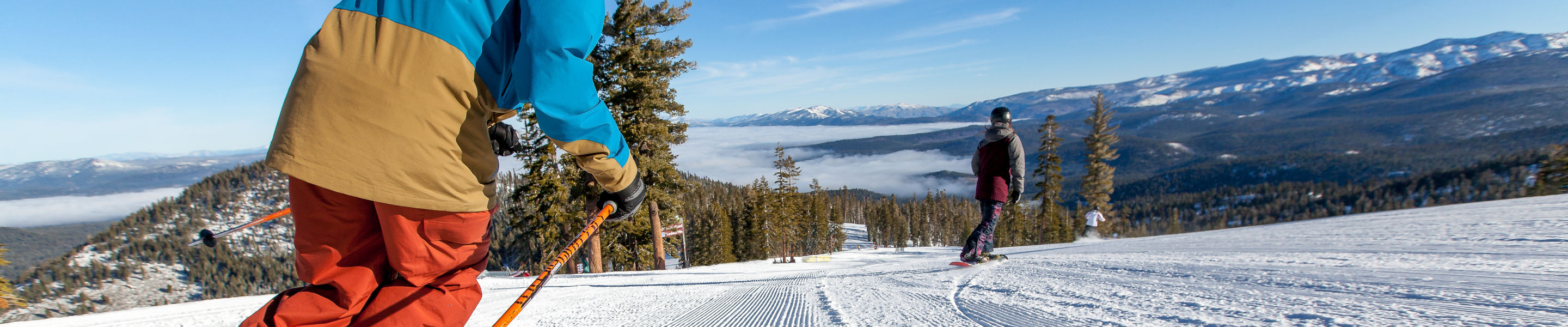 Fresh Snow on Bluebird Day in Northstar, CA.