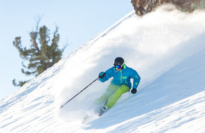 Skiing powder in Park City, UT.