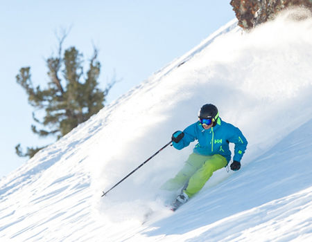 Skiing powder in Park City, UT.