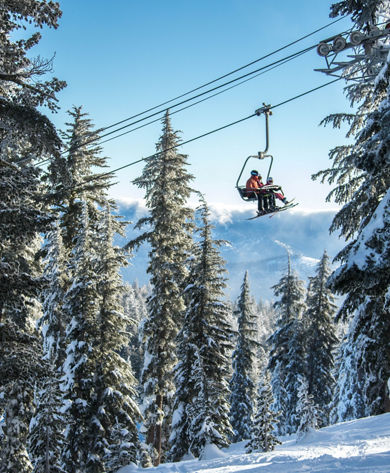 Chairlift through the Trees at Northstar California Resort