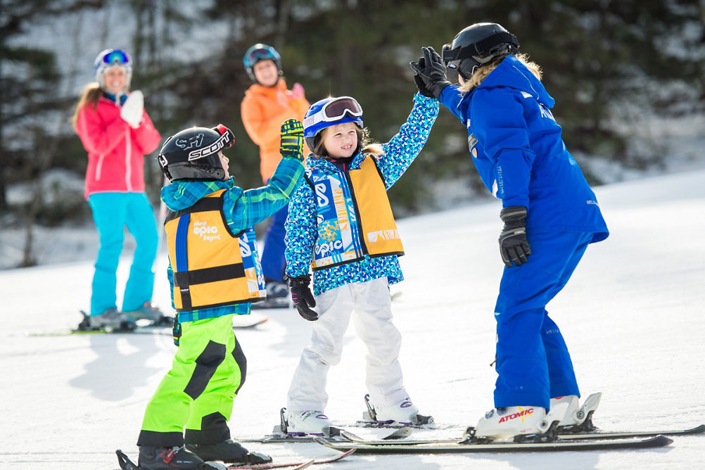 Children's Ski School in Afton Alps, MN.