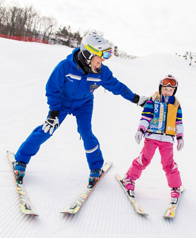 Children's Ski School in Afton Alps, MN.