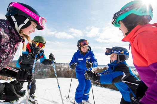 Children's Ski School in Afton Alps, MN.